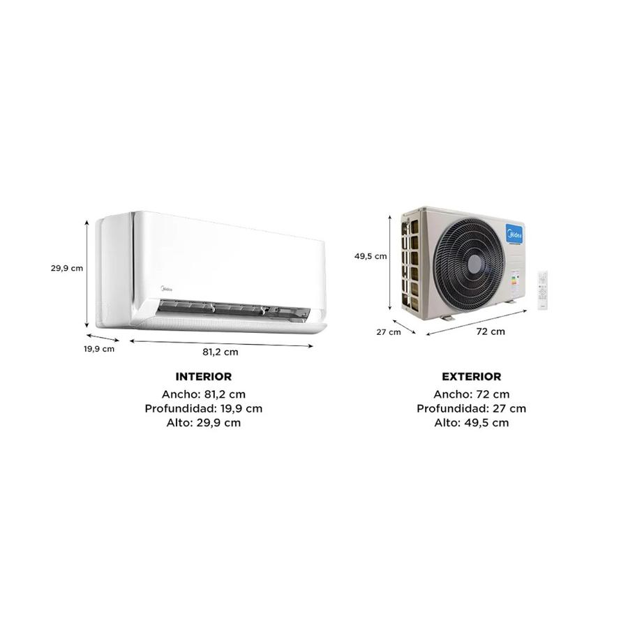Aire Acondicionado Split Muro Breezeless 9K Btuh Midea