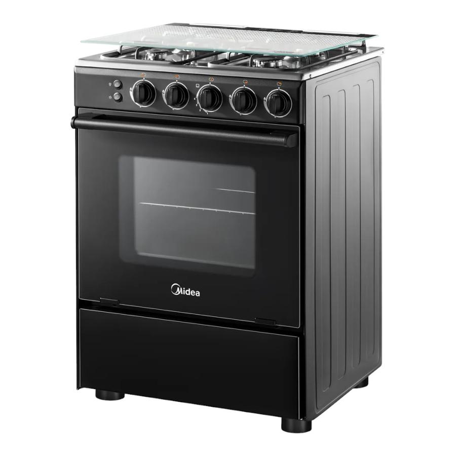 Cocina Gas Midea 4 Quemadores Negra