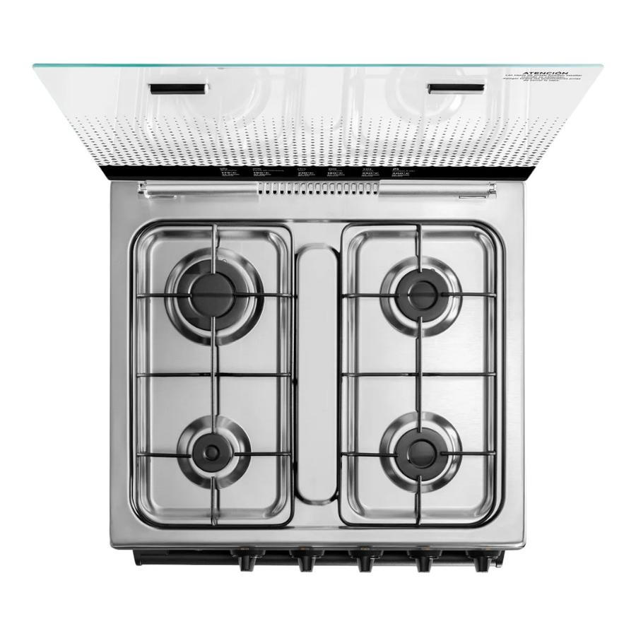 Cocina Gas Midea 4 Quemadores Negra