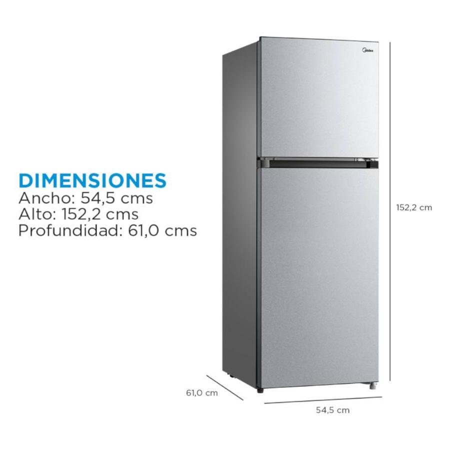 Refrigerador Midea Tmf No Frost 236 Lt Mdrt346 Gris