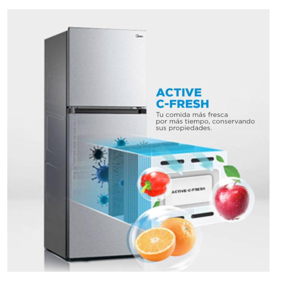Refrigerador Midea Tmf No Frost 236 Lt Mdrt346 Gris