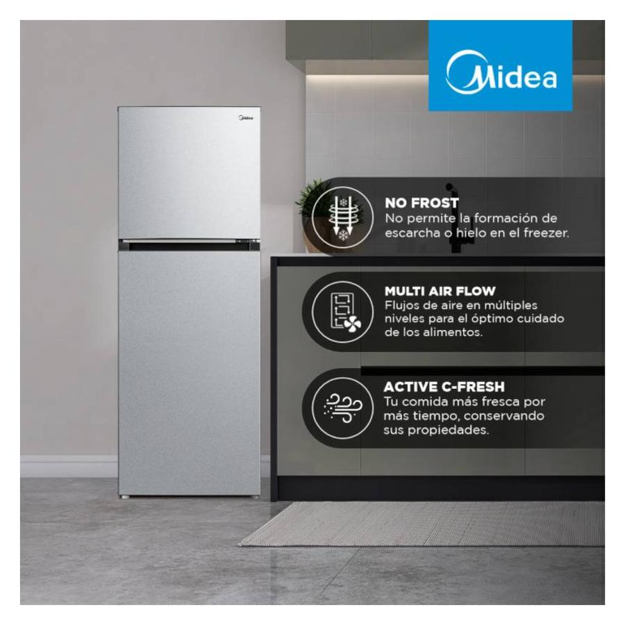 Refrigerador Midea Tmf No Frost 236 Lt Mdrt346 Gris