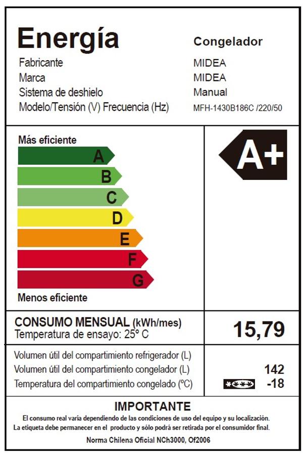 Congelador Mfh-1430 142lts