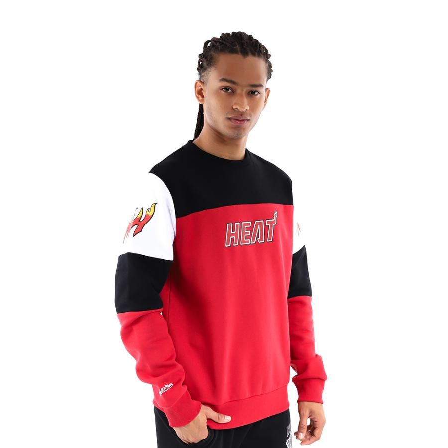 Poleron Mitchell & Ness Miami Heat Rojo Y Negro
