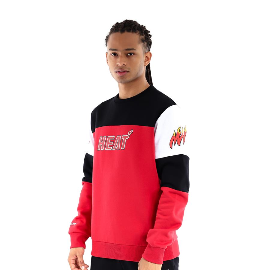 Poleron Mitchell & Ness Miami Heat Rojo Y Negro