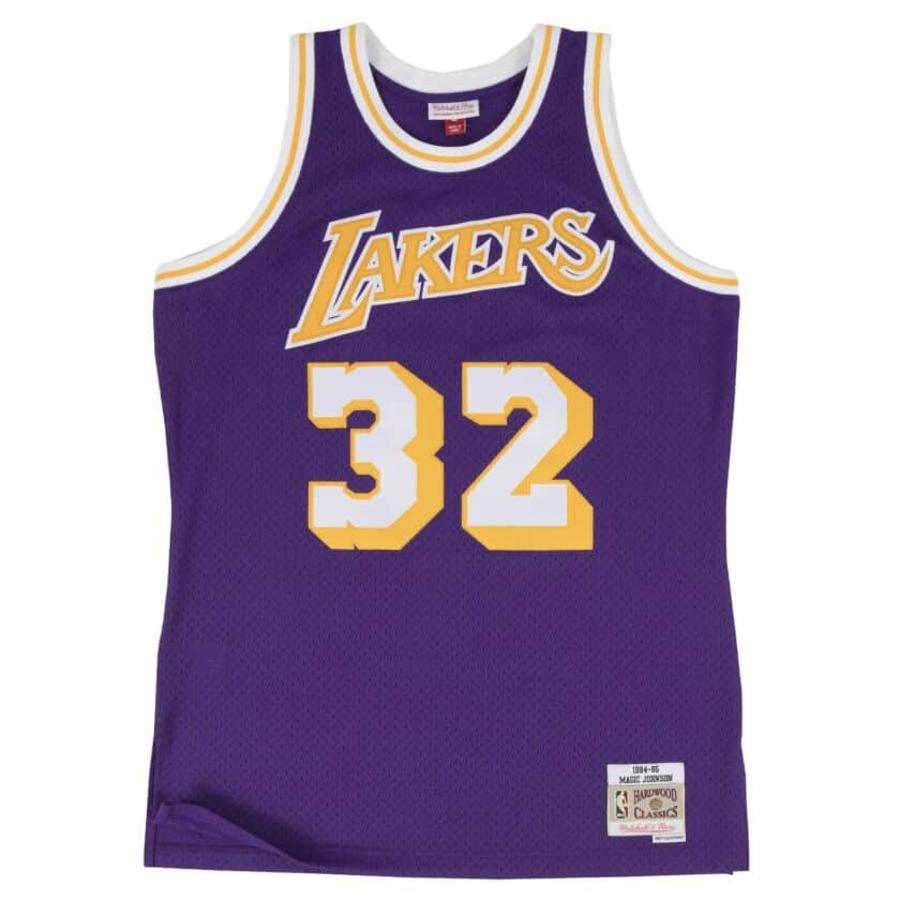 Camiseta Mitchell And Ness La Lakers Magic Johnson Morado