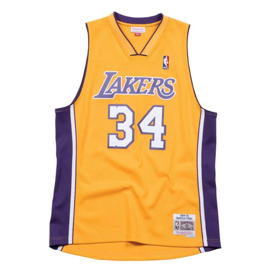 Camiseta Mitchell And Ness La Lakers Shaquille Amarillo