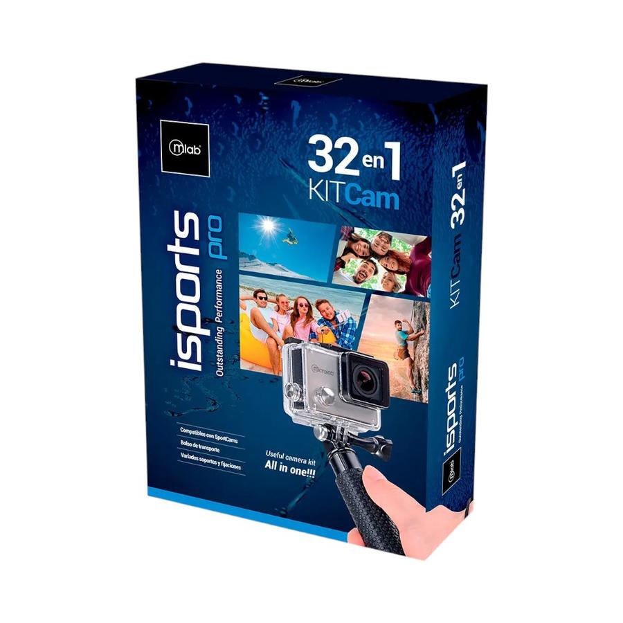 Kit 32 Accesorios Para Camara Depotiva Mlab Action Cam