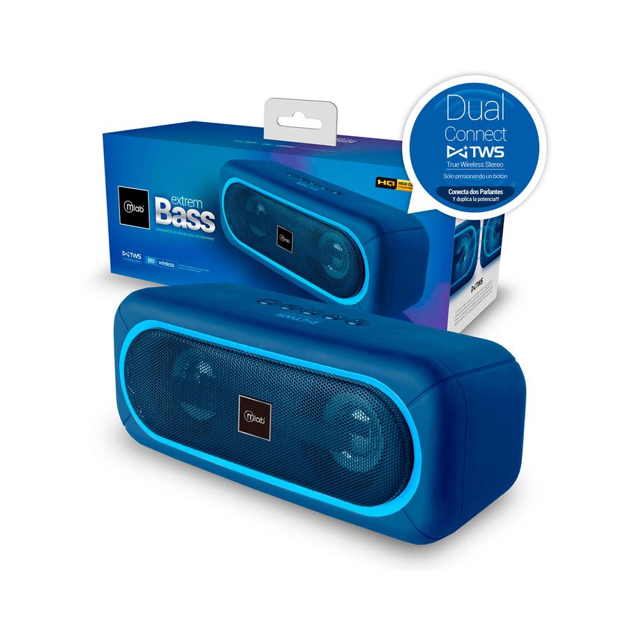 Parlante Bluetooth Extrem-Bass Mlab Azul