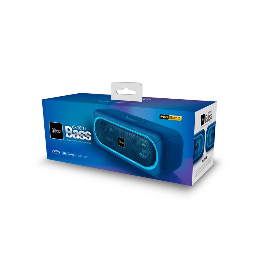 Parlante Bluetooth Extrem-Bass Mlab Azul