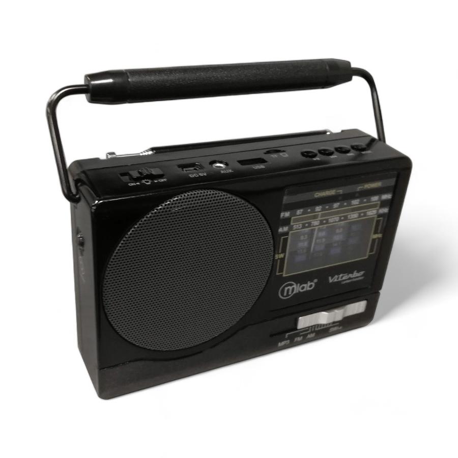 Radio Retro bluetooth Viterbo Microlab Negro