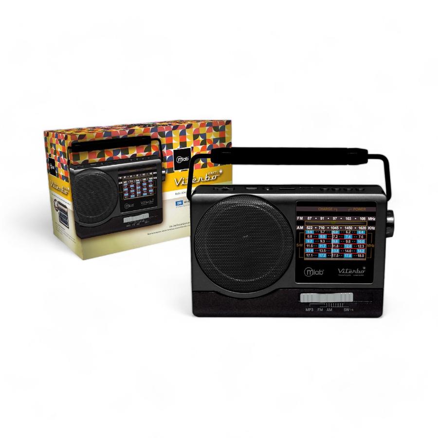 Radio Retro bluetooth Viterbo Microlab Negro