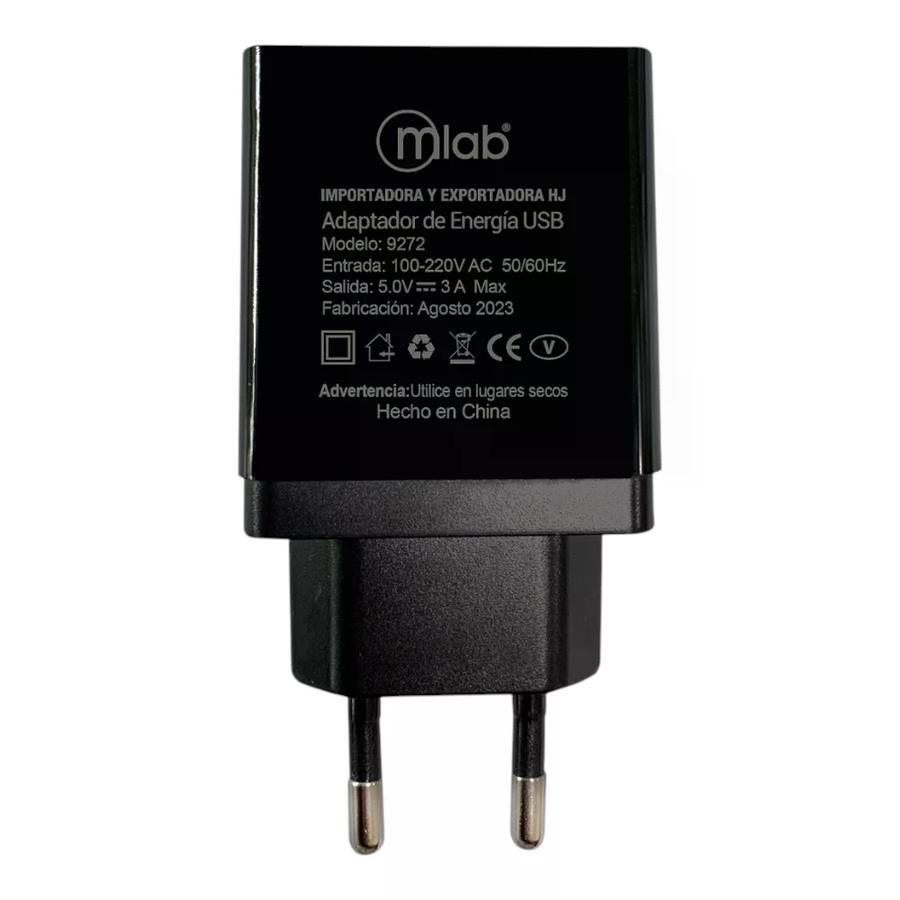Cargador MLAB 220V 2 Puertos USB/C