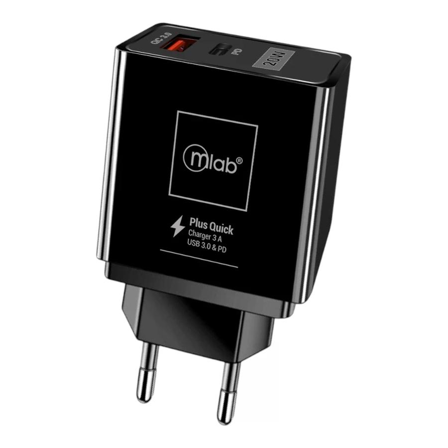 Cargador MLAB 220V 2 Puertos USB/C