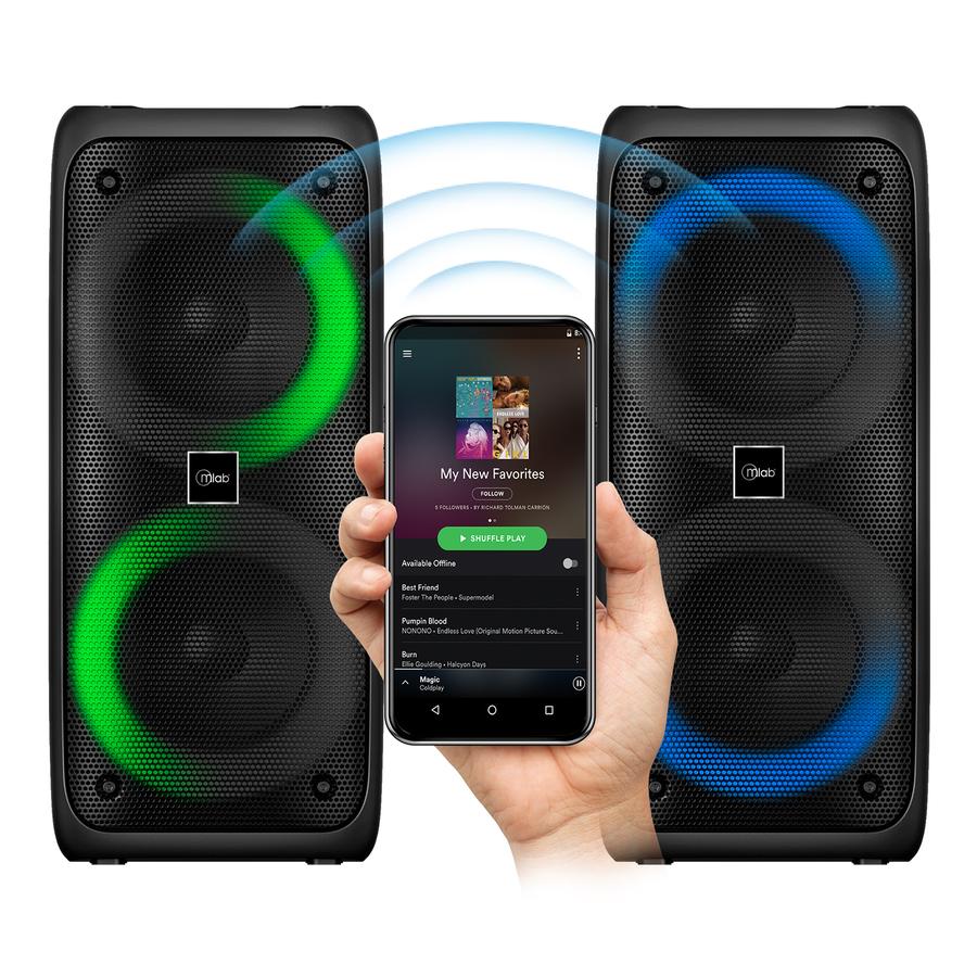Parlante Bluetooth Funky Flaming Colorfeel Mlab Negro