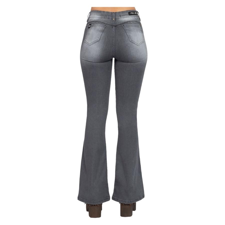 Jeans Mujer Mohicano Cint Flare Gris