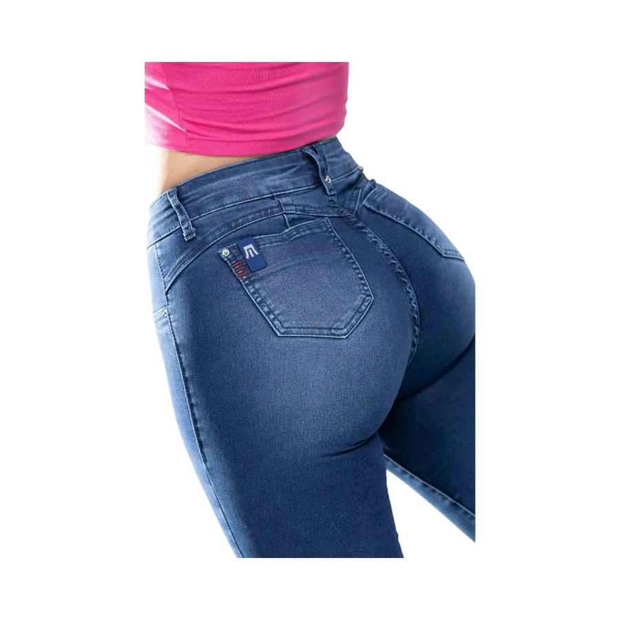 Jeans Mujer Mohicano Jeans 3636 Push Up Skinny Azul