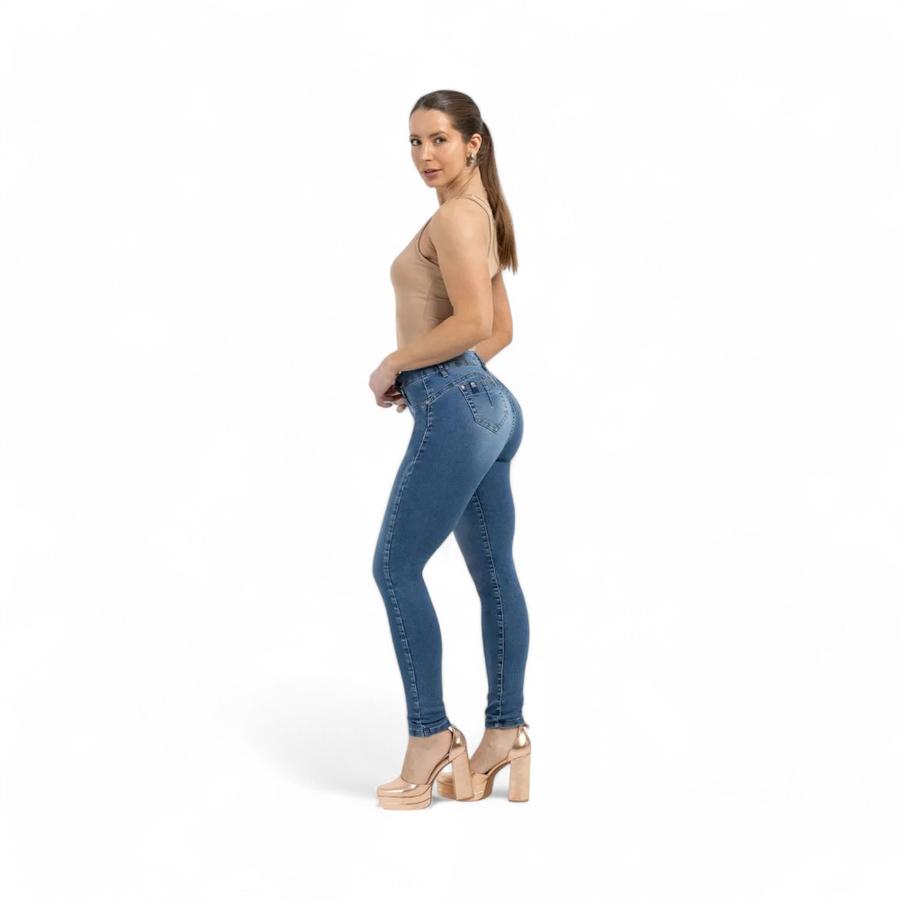 Jeans Mujer Mohicano Jeans Zoe Push Up Skinny Azul
