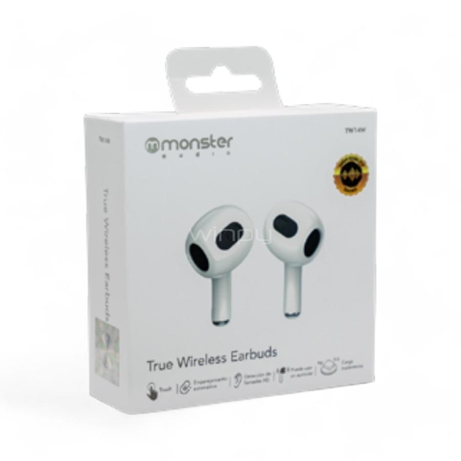 Audífonos In Ear Monster TW14W Bluetooth Blanco