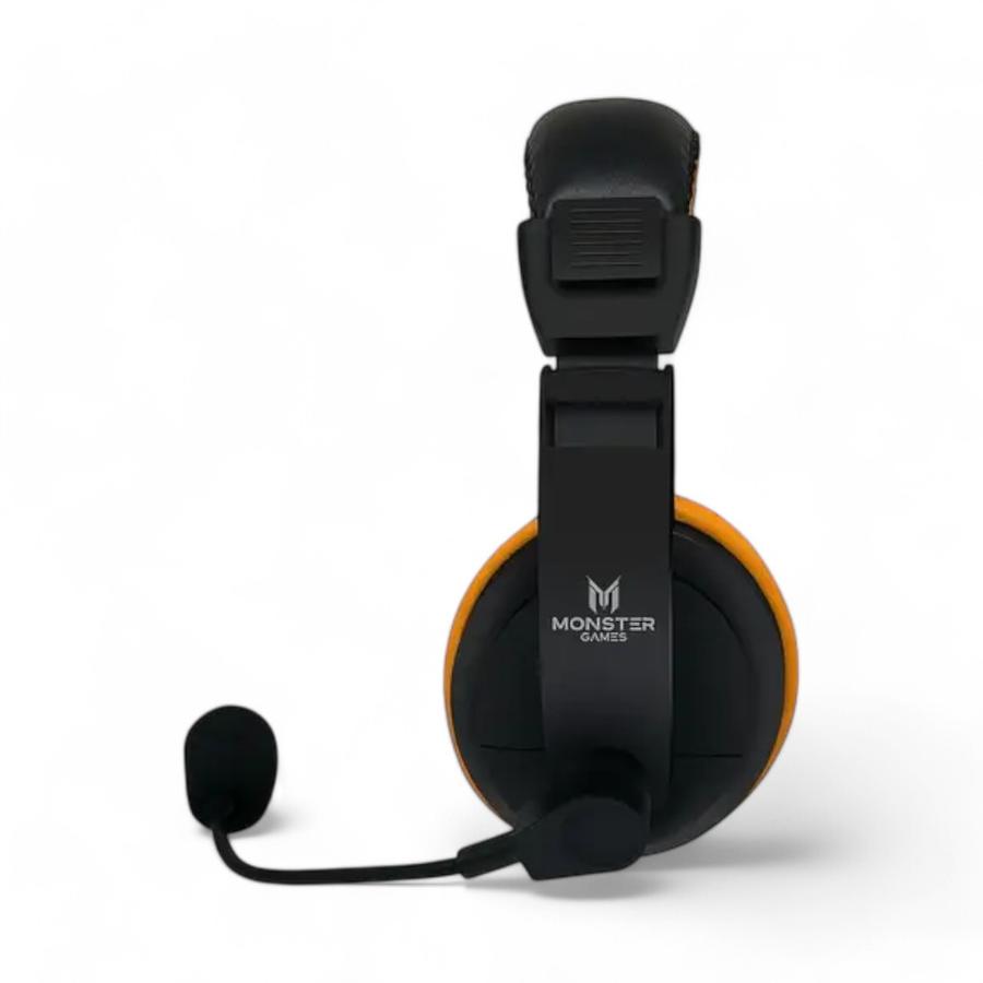 Audífonos Gamer Monster Games Loud 3.5 MM Naranjo/Negro