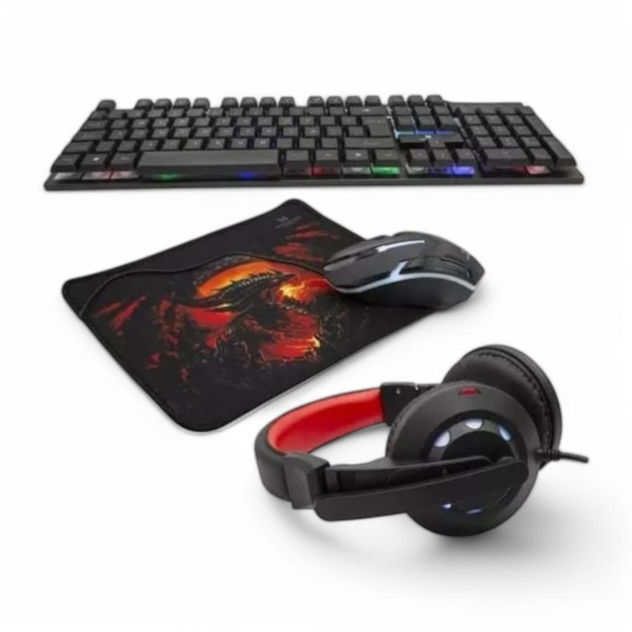 Kit Gamer Monster Teclado + Mouse + Audifono 