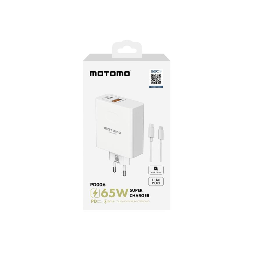 Cargador de Pared Motomo PD006 65W Tipo C