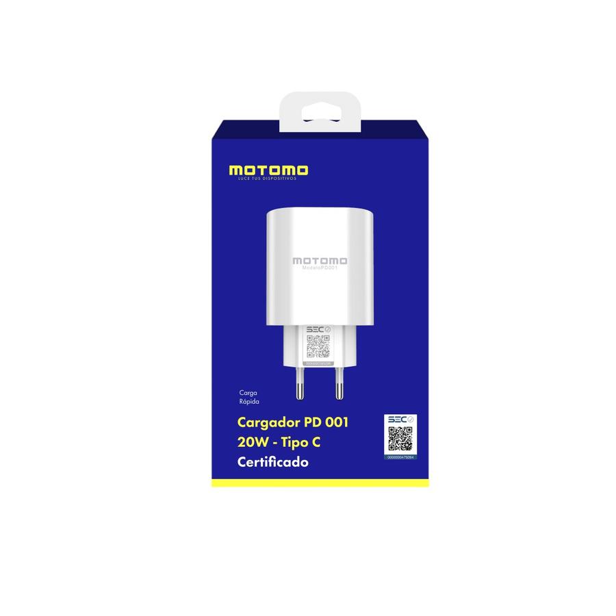 Cargador de Pared Motomo PD001 20W Sin Cable