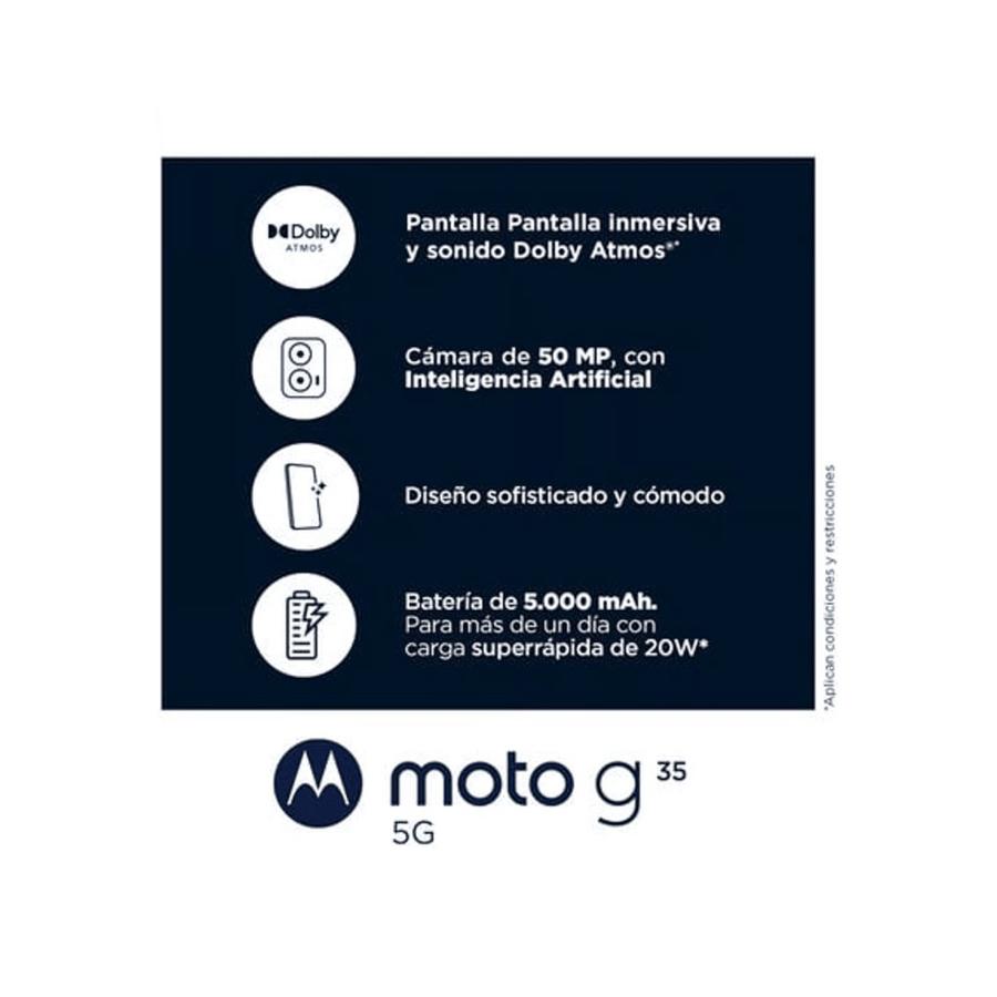 Smartphone Moto G35 5G 4+128GB Negro