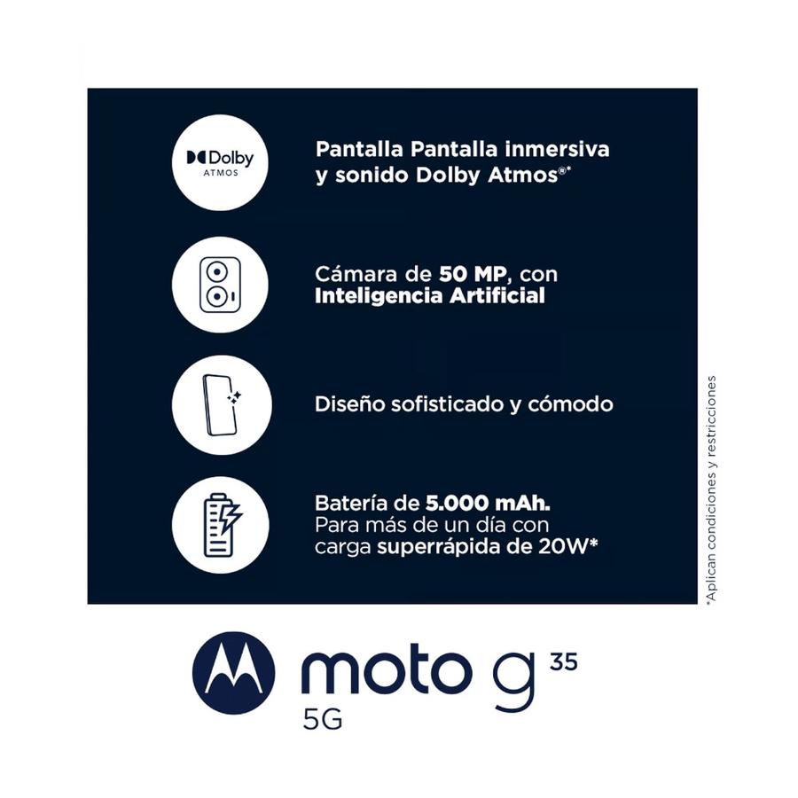 Smartphone Moto G35 5G 4+128GB Verde