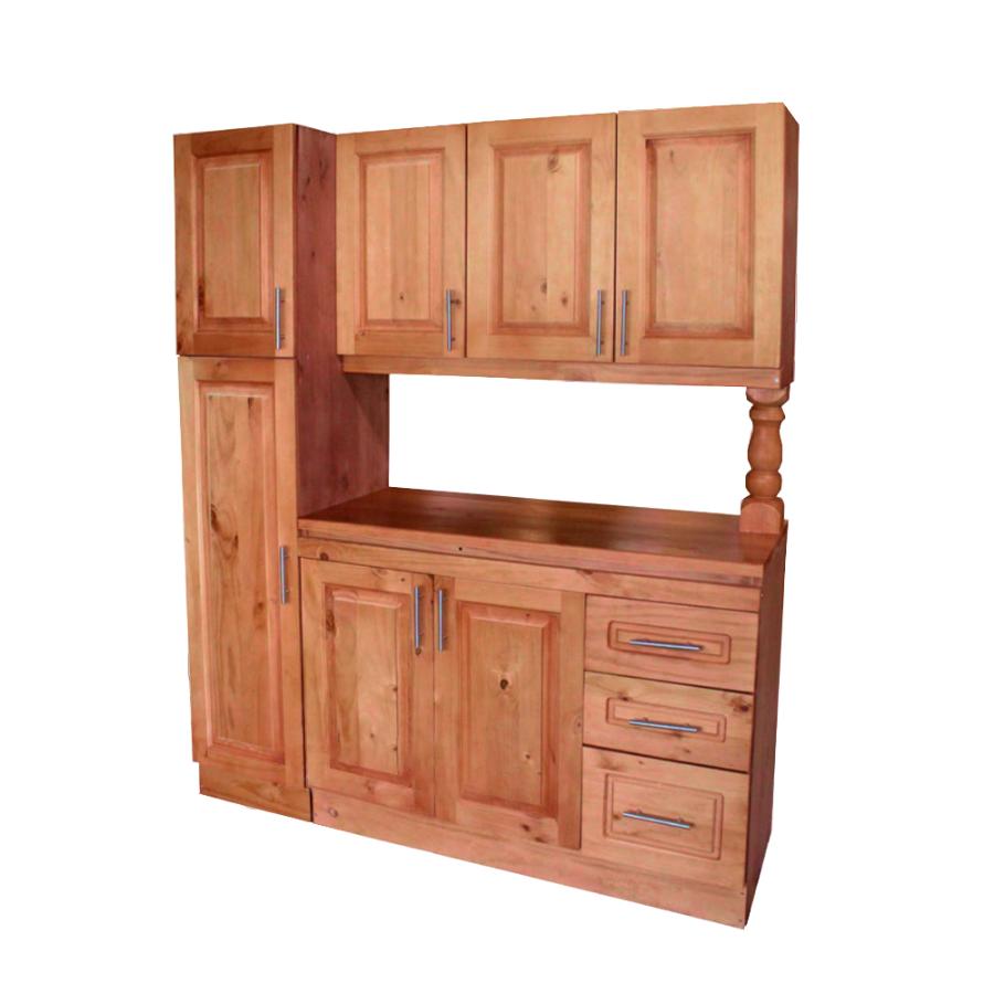 Mueble De Cocina Armado Madera Radiata 3 Puertas + Despensa