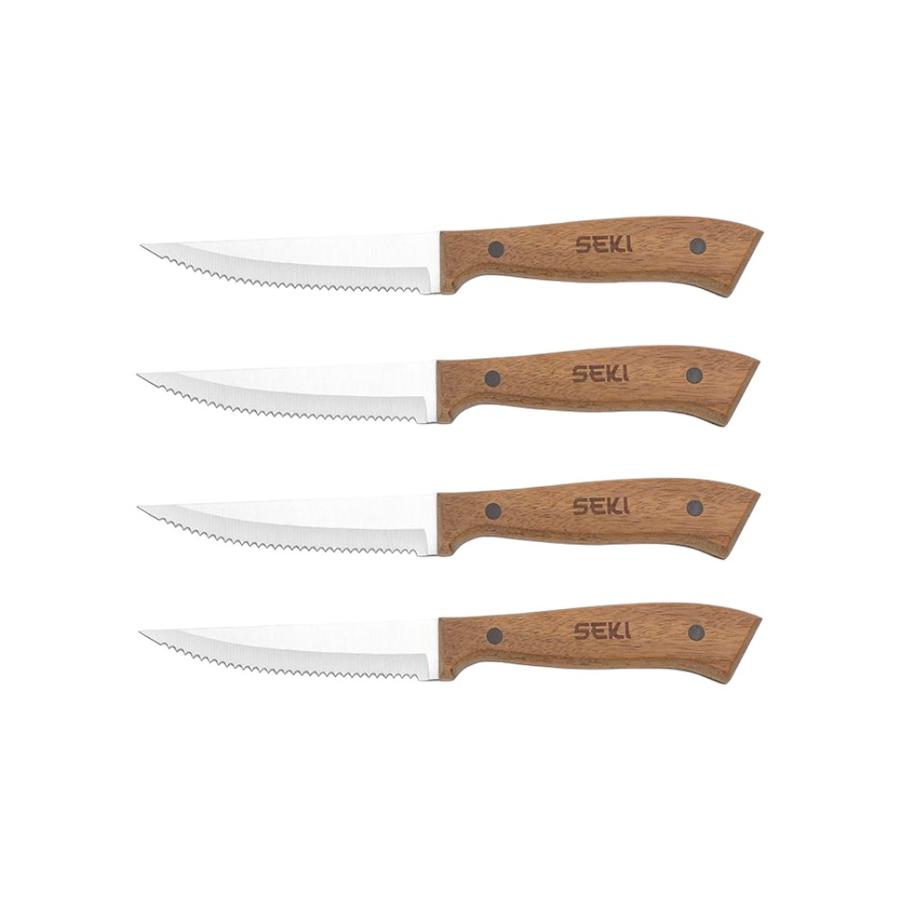 Pack 4 Cuchillos 1.5 Mm Nadir Asado Café
