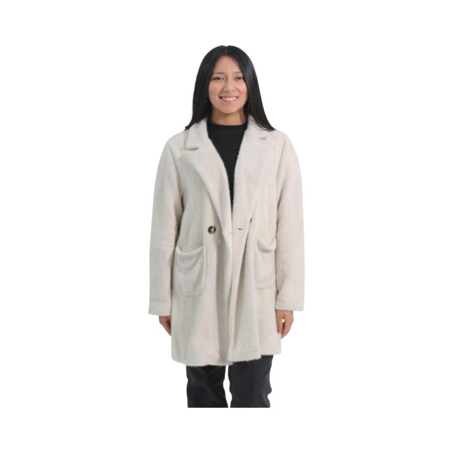 Abrigo Mujer Distrito Italiano White Angel Beige