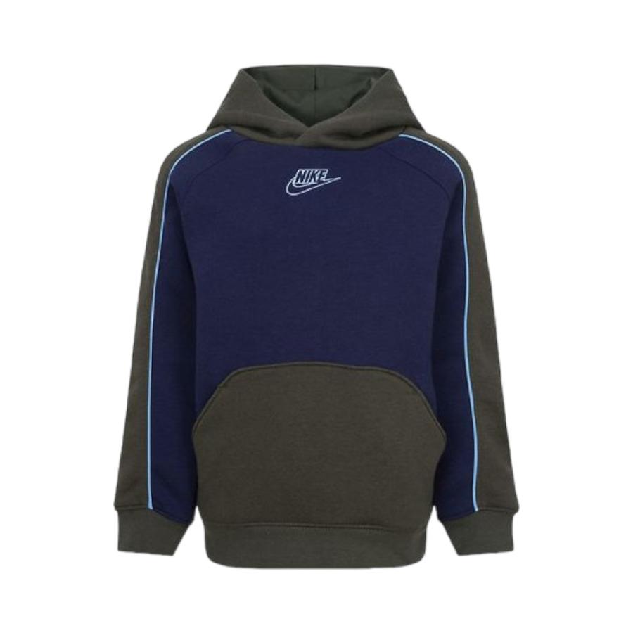 Poleron Deportivo Nino Nike Con Capucha Azul Marino