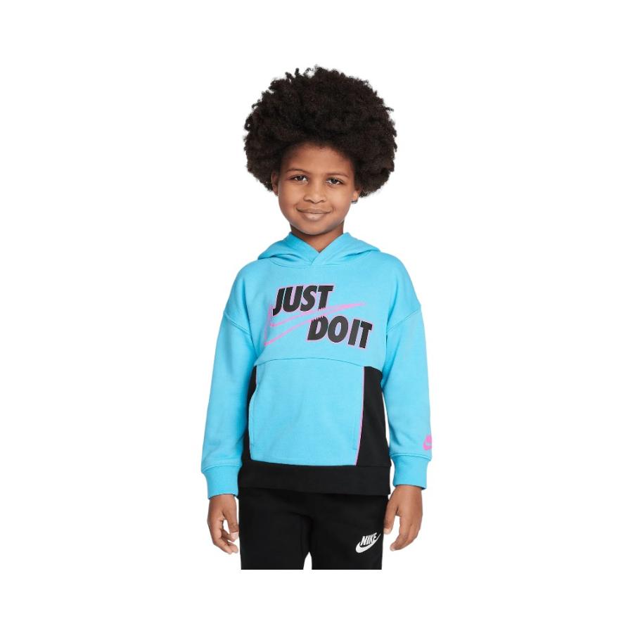 Poleron Deportivo Niño Nike Kids Hoodie Celeste