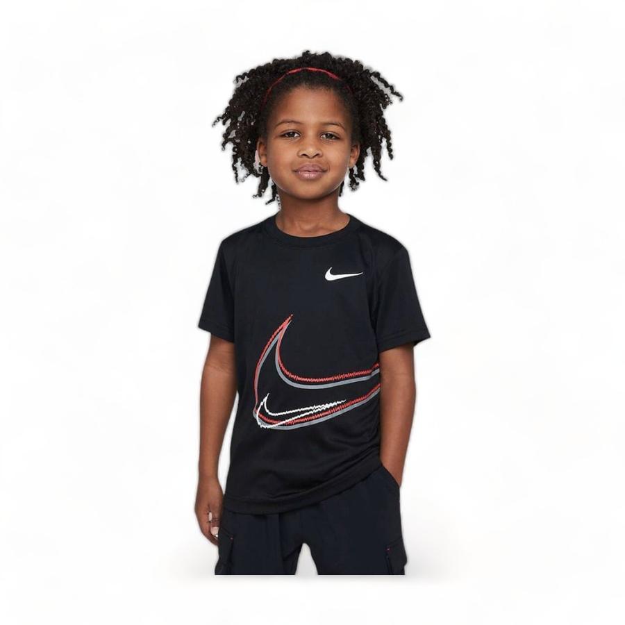 Polera Niño Nike Swoosh Outline Negro