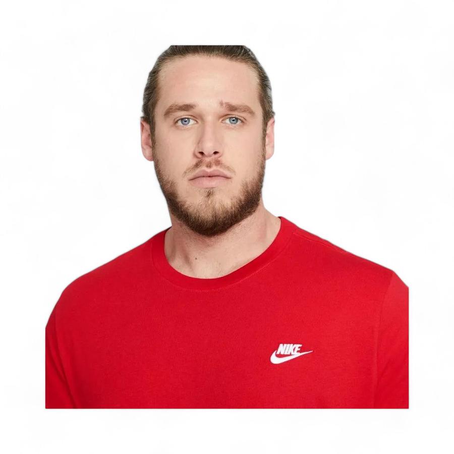 Polera Deportiva Hombre Nike Club Rojo