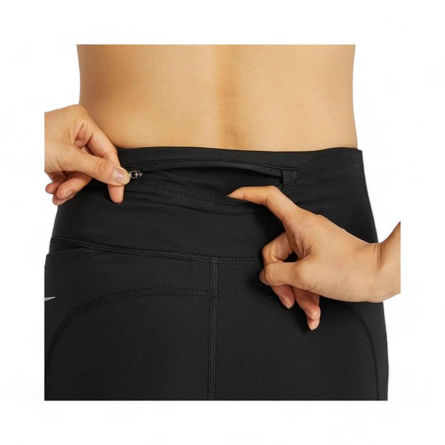 Calzas Mujer Nike Epic Fast Tiro Medio Negro