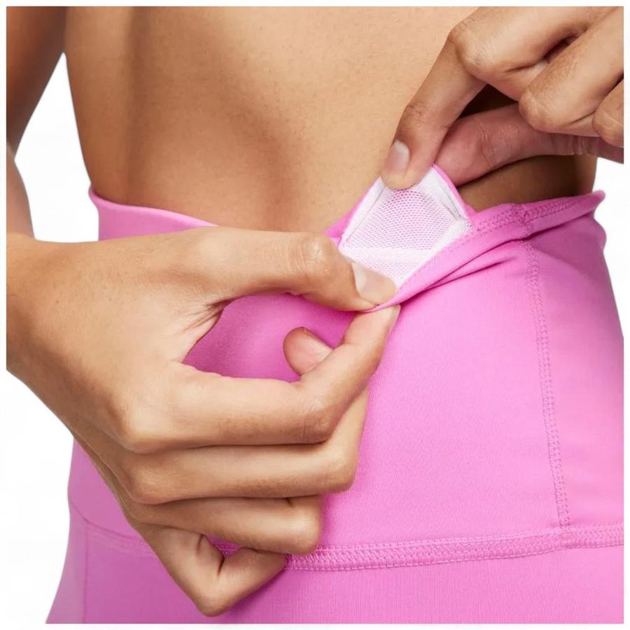 Calza Deportiva Mujer Nike One Tiro Alto Rosado