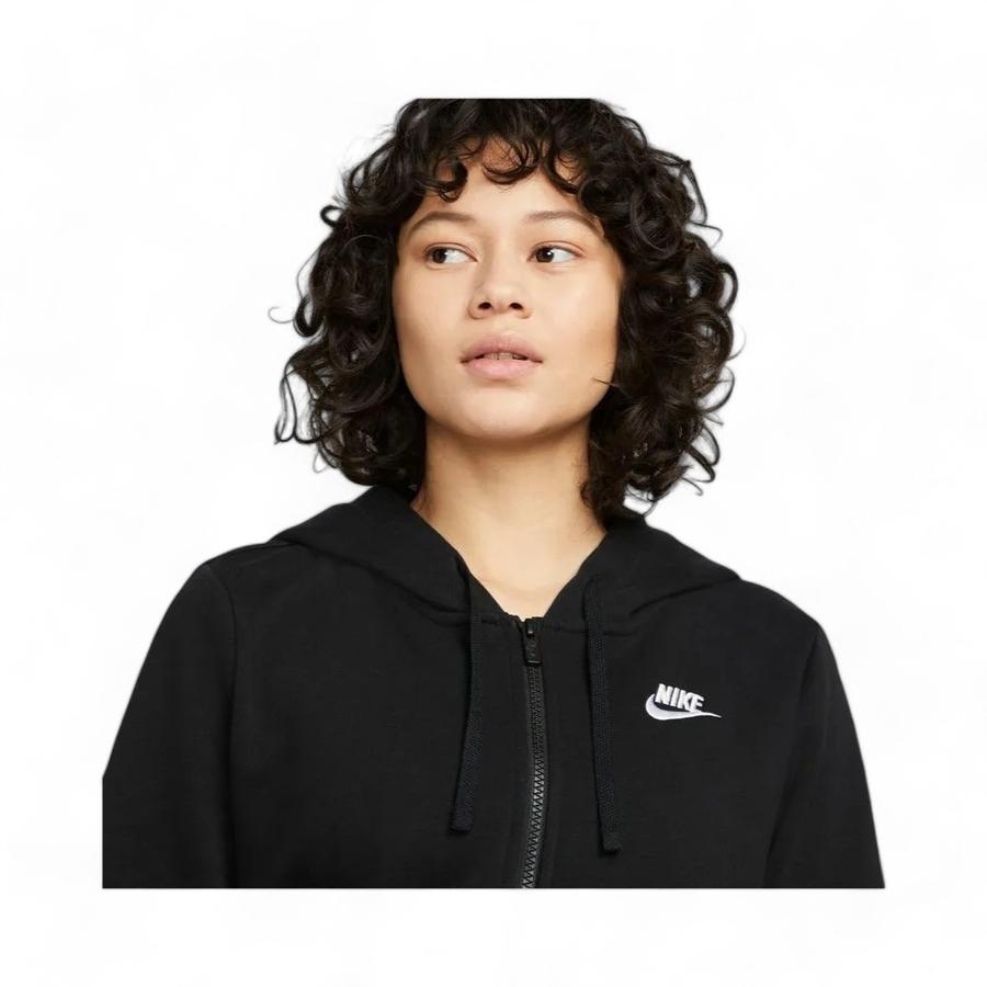 Poleron Mujer Nike Sportswear Club Fleece Full Zipper Negro