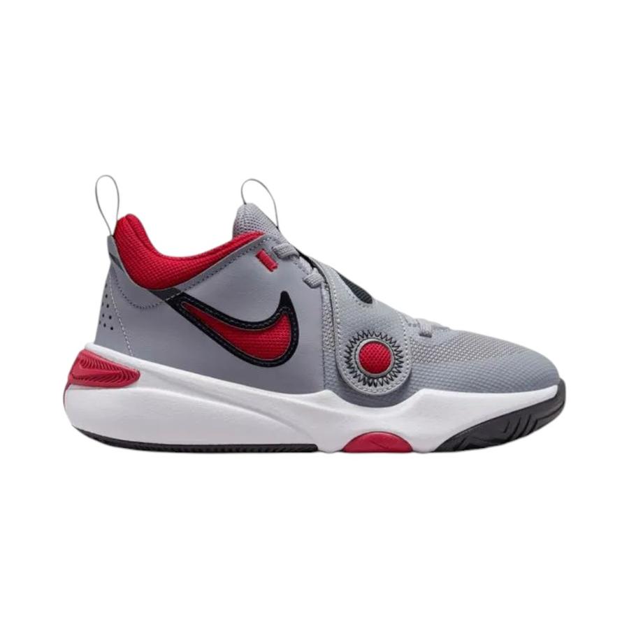 Zapatillas Basketball Niños Nike Team Hustle D 11 Gris/Rojo