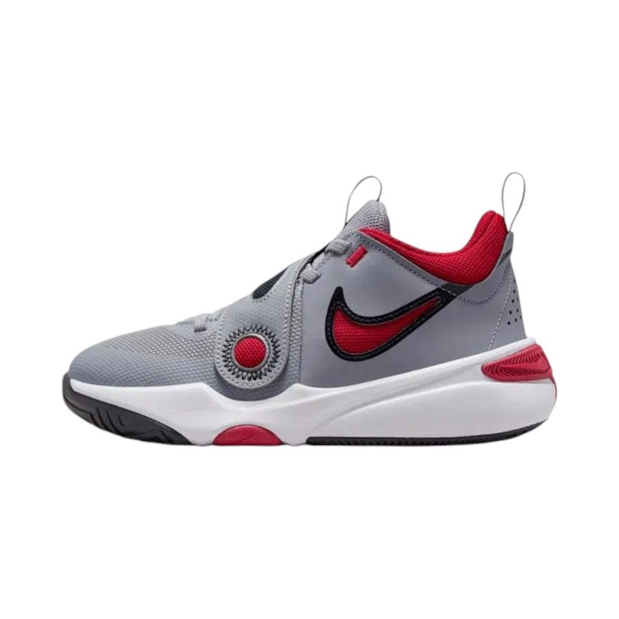Zapatillas Basketball Niños Nike Team Hustle D 11 Gris/Rojo
