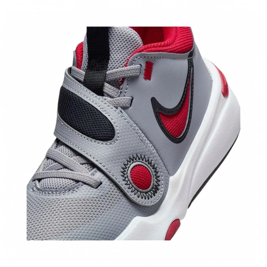 Zapatillas Basketball Niños Nike Team Hustle D 11 Gris/Rojo
