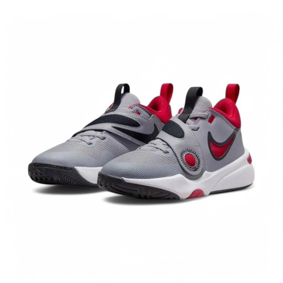 Zapatillas Basketball Niños Nike Team Hustle D 11 Gris/Rojo