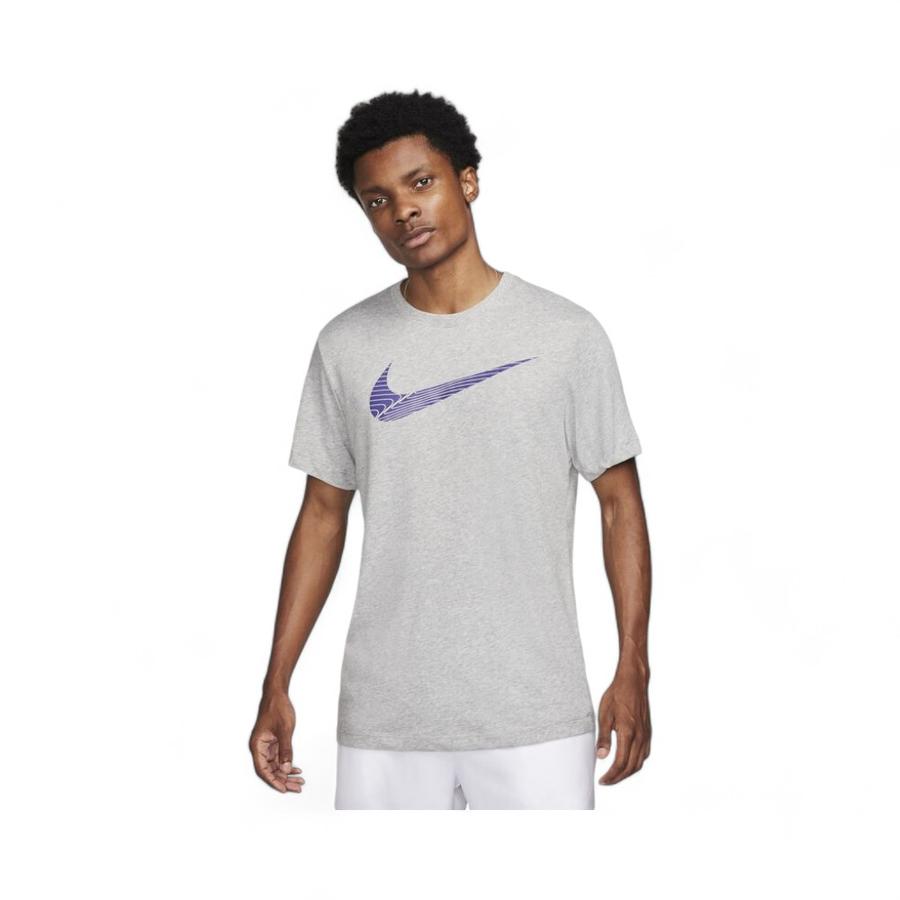 Polera Deportiva Hombre Nike Dri-Fit Manga Corta Gris