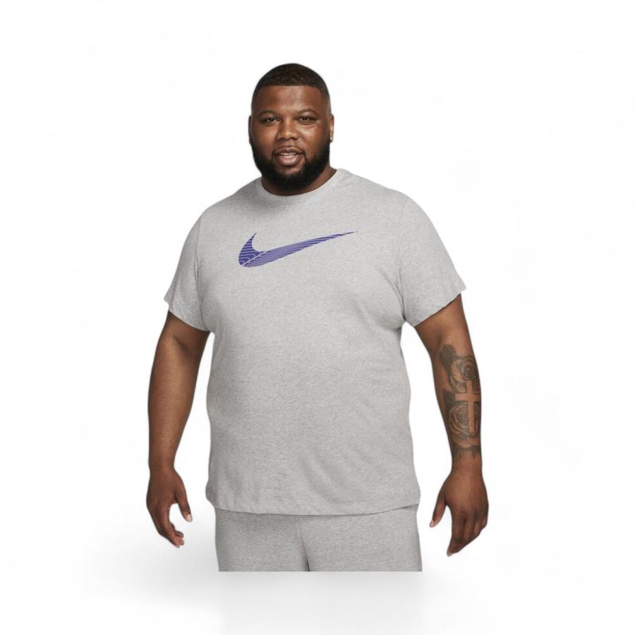 Polera Deportiva Hombre Nike Dri-Fit Manga Corta Gris