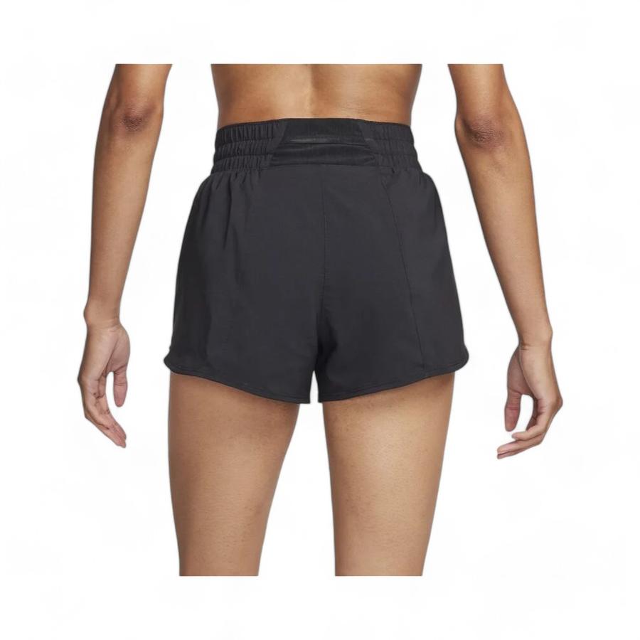Short Deportivo Mujer Nike One Swoosh Tiro Medio Negro