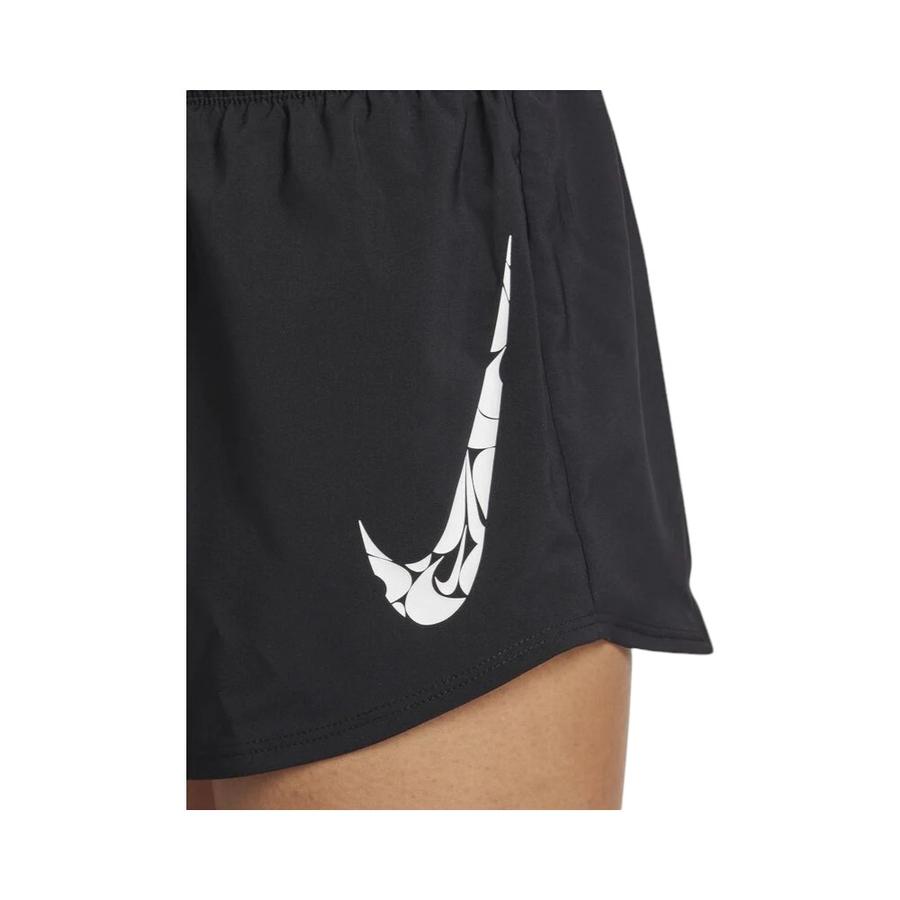 Short Deportivo Mujer Nike One Swoosh Tiro Medio Negro