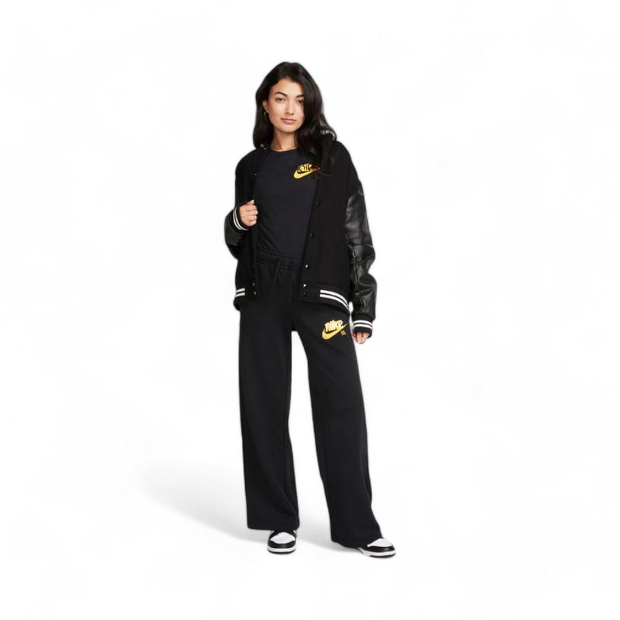 Pantalón Deportivo Mujer Nike Club Fleece Negro/Dorado
