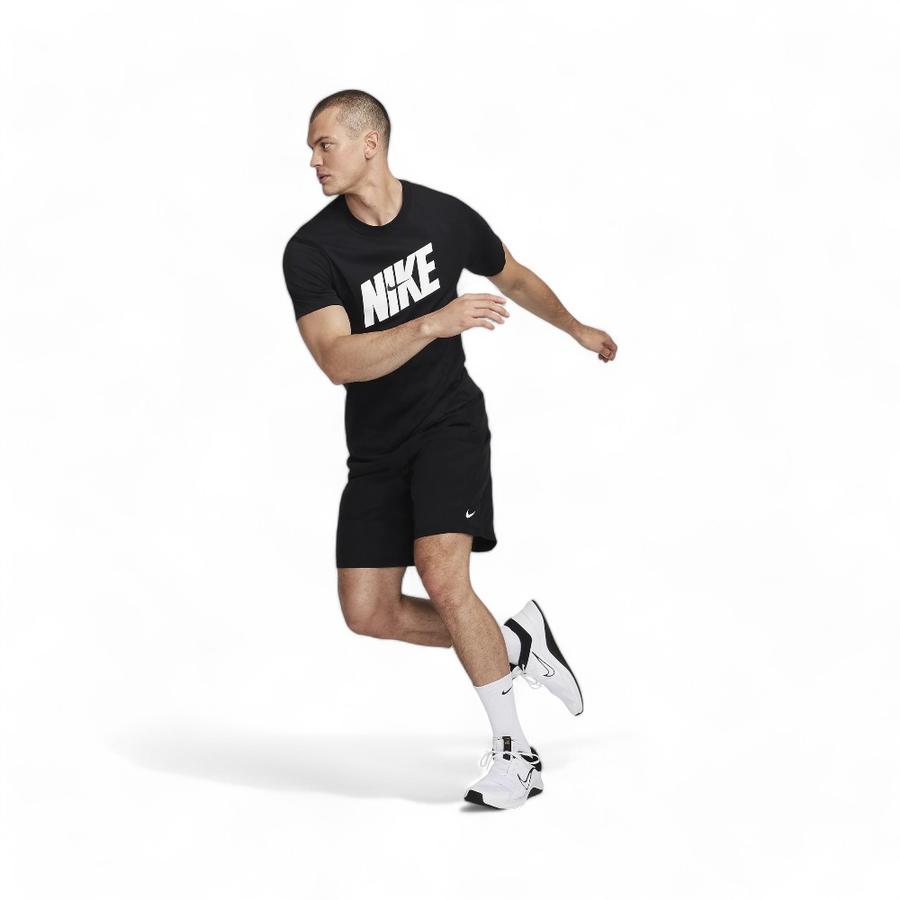Polera Deportiva Hombre Nike Dri-FIT Manga Corta Negro