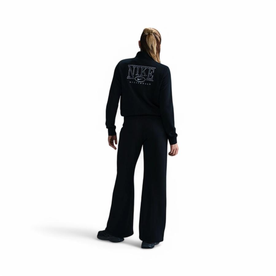 Pantalón Deportivo Mujer Nike Club Fleece Wide Leg Negro